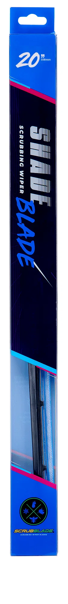 CBB2000 – SCRUBBLADE Windshield Wiper Blade, 20 Inch Length Single Blade Blazin Blue Standard Cerami - view 3